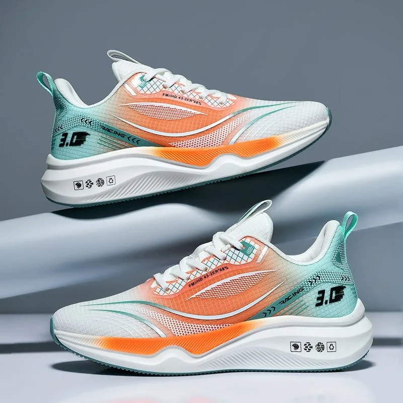 Running Sports New Flying Woven Mesh Casual Fashionable Shoes Comfortable Breathable Soft Sole Lightweight Mens Sneaker