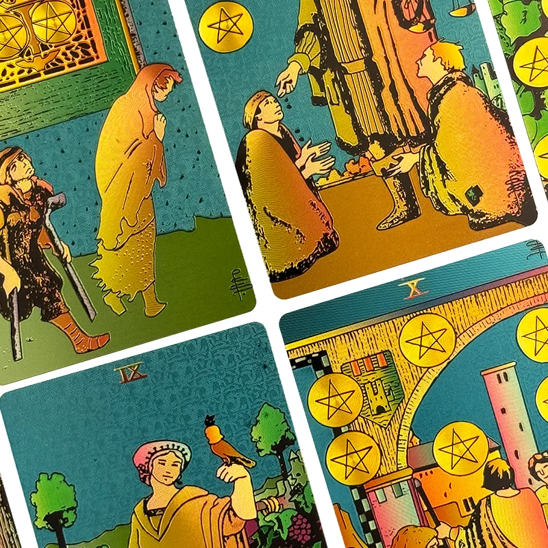 High Quality Custom Printed Paper Tarot Cards Deck Board Game for Angel Healing with Guidebook