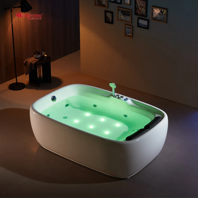 Bathroom Luxury Lightweight Acrylic Freestanding Hydro Spa Massage Corner Whirlpool Bathtub