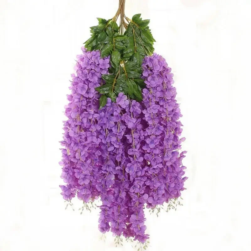 INUNION Factory Wholesale Wedding Decor Silk Vines Garland Artificial Wisteria Flower,Wisteria Hanging Flowers