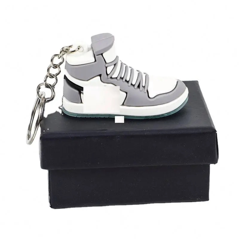 Hot Sales Mini AJ Shoes 3D Air AJ PVC Key Chain 3D Mini NK Sneakers pointe shoe keychain