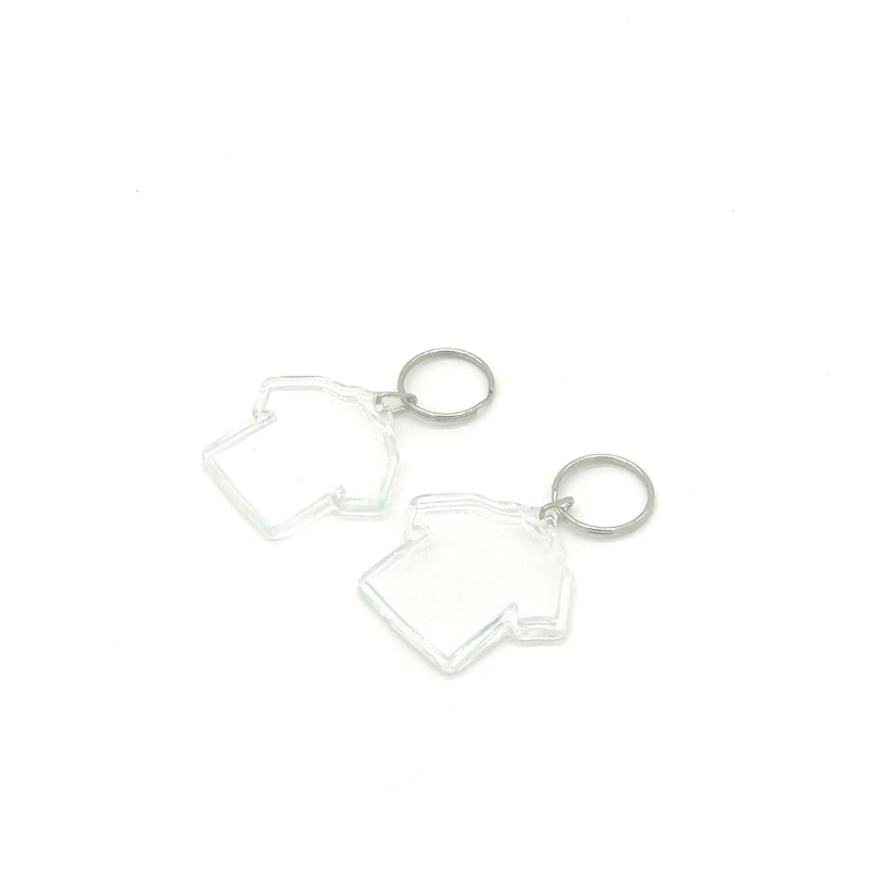 Acrylic Clear Picture Keychains Transparent Double Sided Photo Insert Photo Frame Keychain