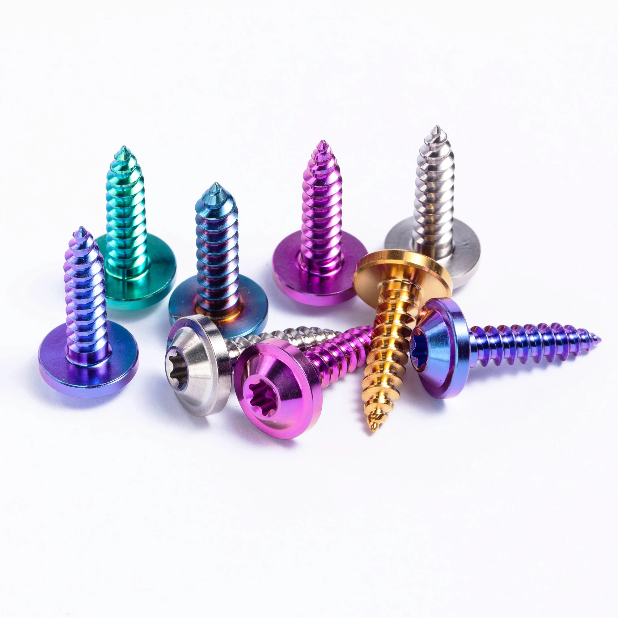 Hex Flange Head Titanium Self-Tapping Self-Drilling Screw Bolt Motorcycles M4 M5*15/18/20 M6 GR5 Ti6Al4V Bolts Product Category
