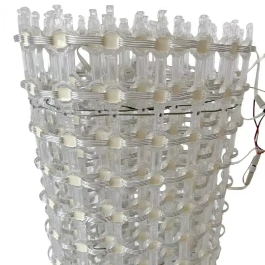 Outdoor building Facade led pixel point light DMX led pixel mesh screen lights