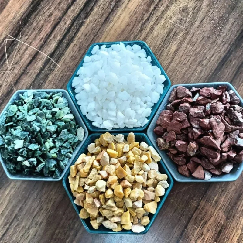 marble and granite crushed stone  red stone grey stone different color for terrazzo