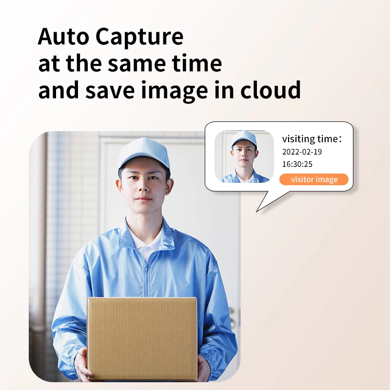 anti-thief visualize smart wifi doorbell with night vision, app support cloud storage, auto capture video call function