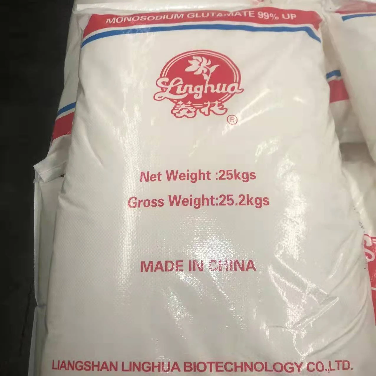 GLUTAMATO MONOSODICO Price Fufeng Linghua Meihua Chinese Salt 20 30 40 60 80 90 100 120mesh Clear Bag White Lotus Mason Mesh CAS
