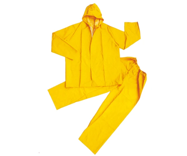 Hot Sales Safety Protection Use 0.28 To 0.35Mm  Pvc Polyester 2 Pieces Rants+Jacket Type Of Working Rain Suit