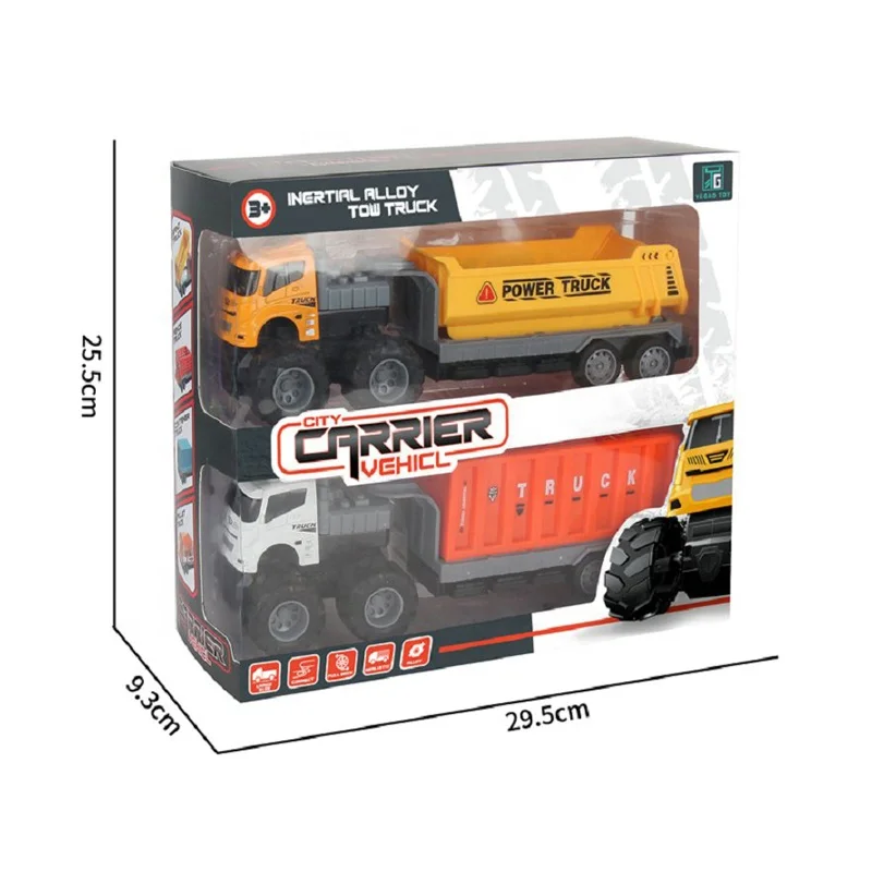 Hot Selling Toy Truck And Trailers Set High Quality Vehicles Model 2 Assembled Alloy Metal Toy Car Set Diecast Toys