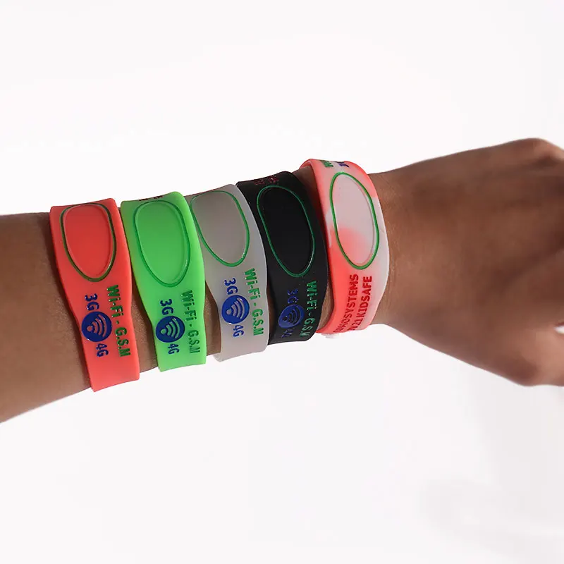 rfid silicone wristband adjustable glowing light nfc rubber wrist band bracelet