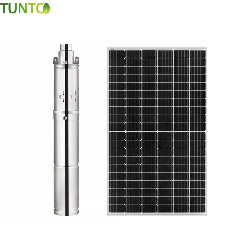 12V 24V 36V Max head 35m 80m 140m Solar DC High-Lift Brushless Submersible Deep Screw Water Pump