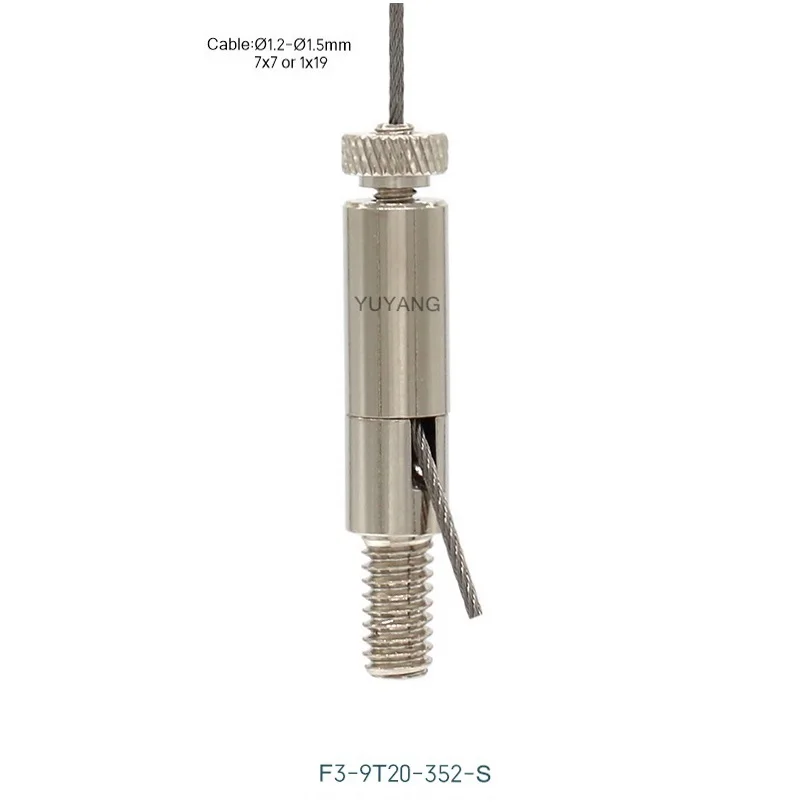 Flexible brass steel wire rope side exit cable gripper for lighting hanging system