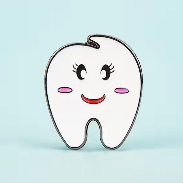 Custom Dental Graduation Dentist Gift Customized Good Quality Cute Dental Lapel Pin Teeth Tooth Enamel Pin