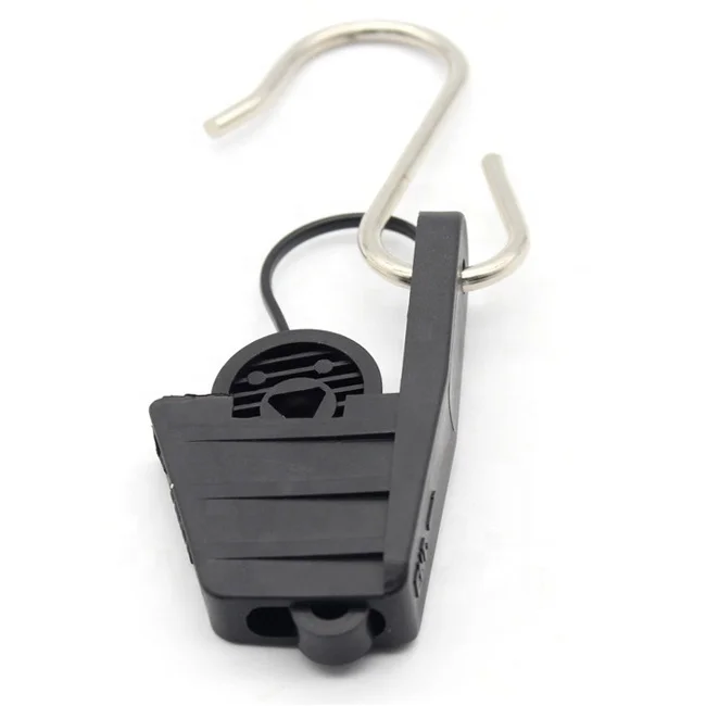 FTTH Telecom S Type Adjustable Aluminum Wedge Clamp Tension Clamp Drop Wire Clamp for Fiber Optic Cable Accessories