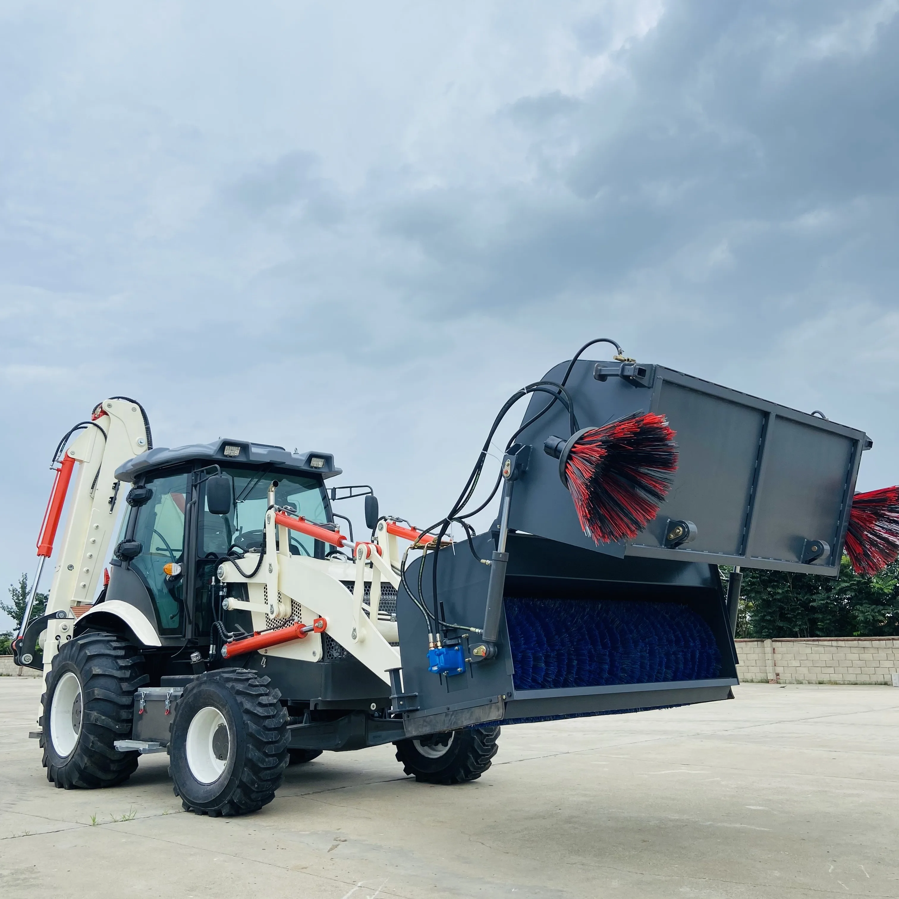Yaweh 958-65 New Style Engineering Machine Hydraulic Tractor Front Mini Loader Backhoe Wheel YUCHAI Engine Water Pump Loader 360