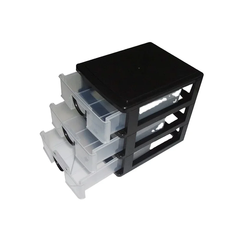 3 drawers foldable plastic storage box