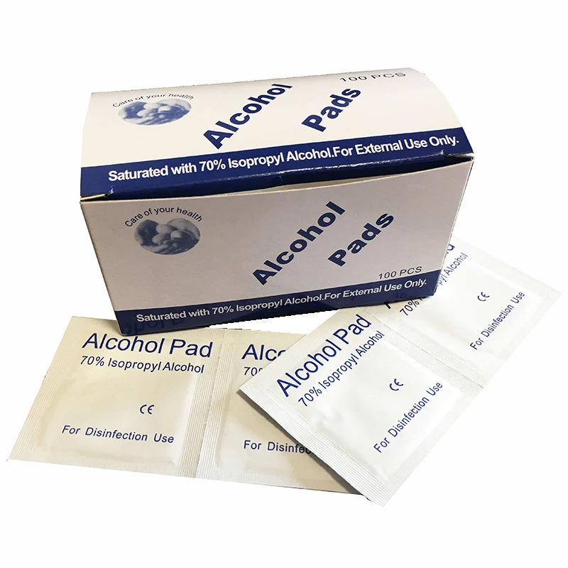 OEM Custom Disposable Sterile 70% Isopropyl Alcohols Skin Prep Pads