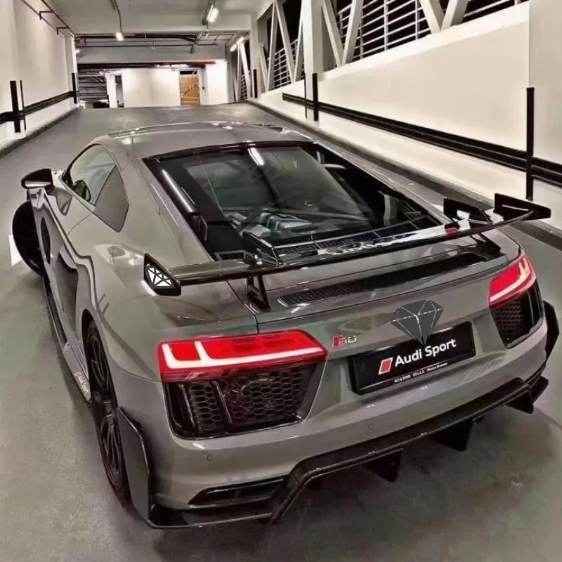 Suitable for Audi TT TTRS R8 RS3 S4A5 modified tail carbon fiber car fixed wind wing rear spoiler
