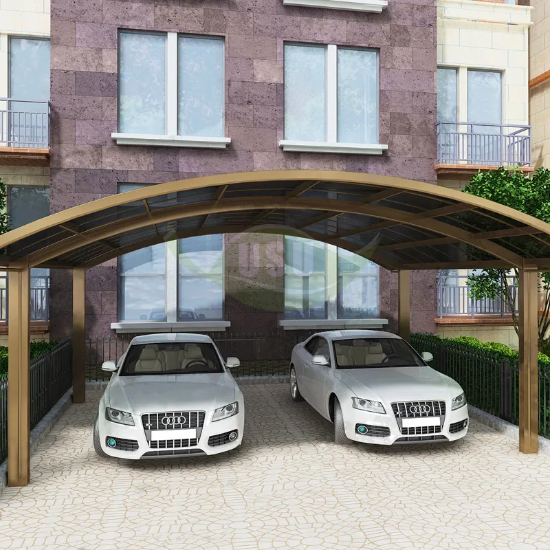 wholesale modern design cantilever arched polycarbonate roof metal aluminum frame carport/garages/car parking tent