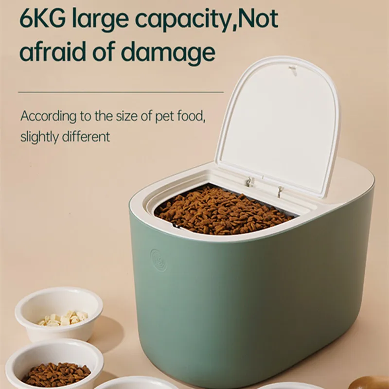 Герметичная упаковка на заказ, 5 кг, контейнер для хранения пищевых продуктов для домашних животных, кошек, пластиковое ведро, контейнер для хранения пищи для домашних животных