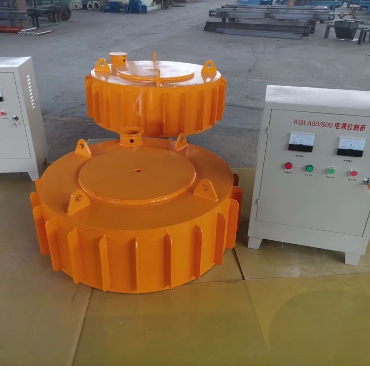 Electro magnet iron separator for conveyor belts