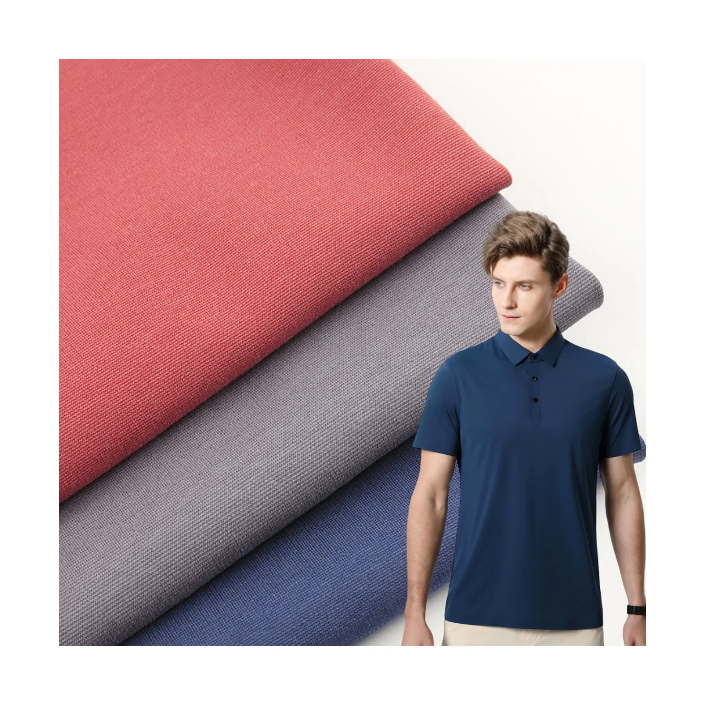 Популярная Мода Pantone простой 73% искусственный шелк 22% нейлон 5% спандекс 280gsm для мужской одежды