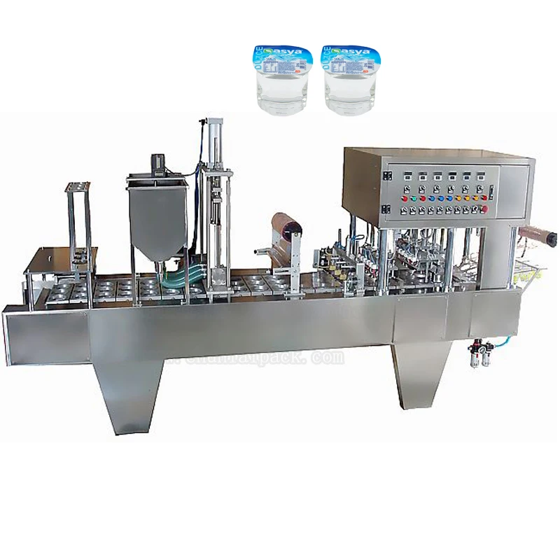 Fully automatic sterilization and disinfection washing cup drinking water/jelly/beverage liquid filling and sealing machine