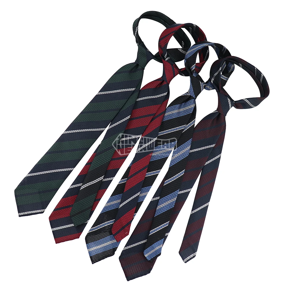 Elegant Jacquard Stripe Garza Fine Man Neckwear Custom Pattern Silk Neck Tie Grenadine Mens Dress Ties