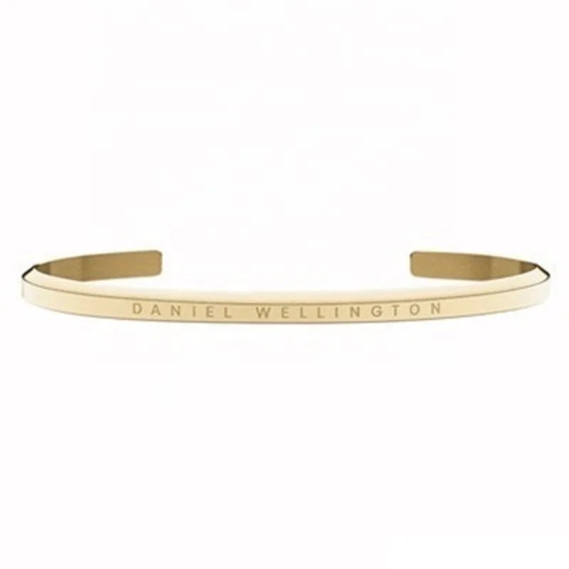 Dr. Jewelry 18k Gold Plated Stainless Steel Minimalist Design Brand French Style Cuff Bracelet for Couple Men Women Gift Jewelry