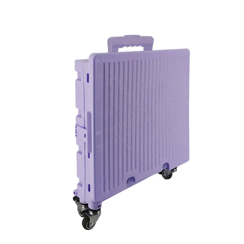 Supermarket Folding Buy 4 Wheels Plastic Trolly Shopping Cart for Groceries  with Custom Logo/Color