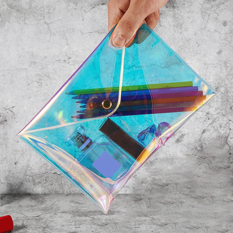 Custom Logo Environmental Trousse De Toilette Waterproof PVC Laser Transparent Mobile Phone Case Cosmetic Makeup Bag Toiletry Ba