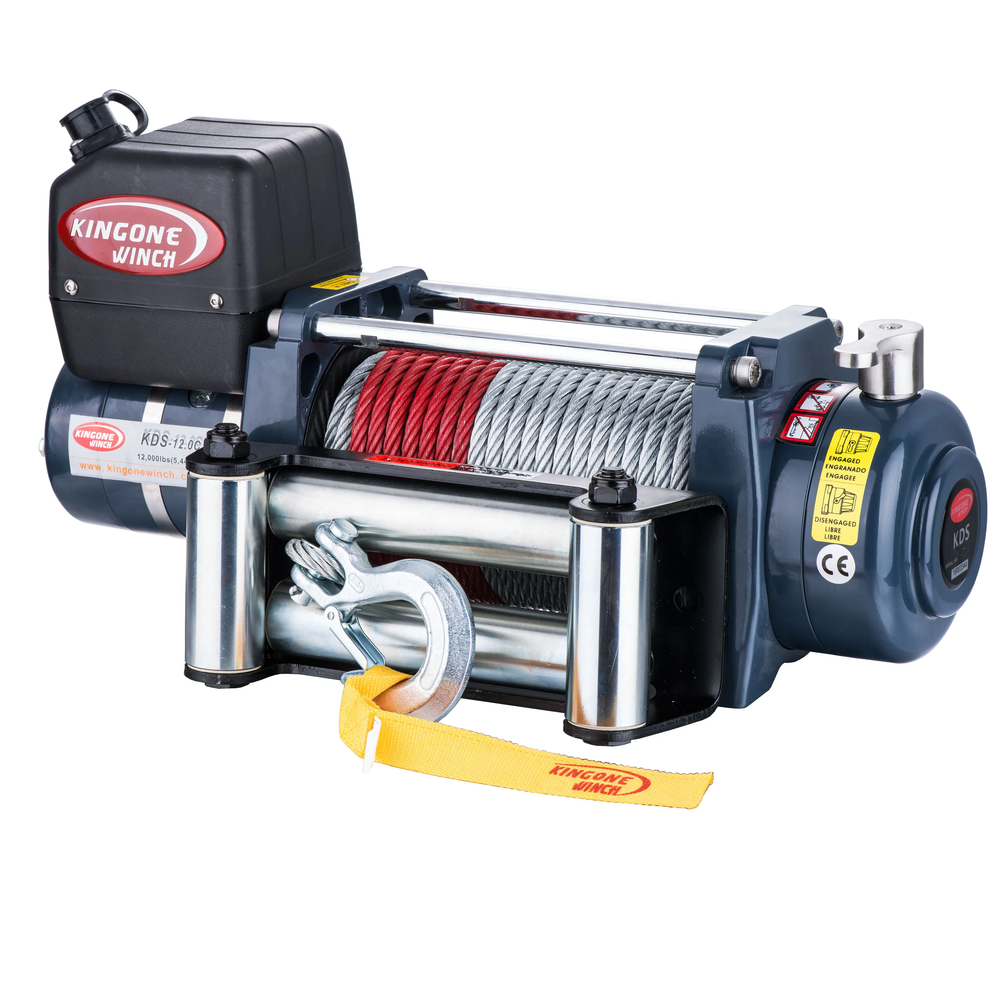 KINGONE 12000lbs electric winch 12v offroad 4x4 winch with wire winch rope