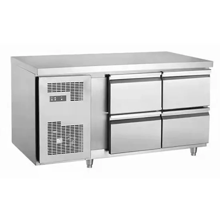 Yxfrigend 2,5 м кухонный Рабочий стол холодильник Рабочий стол из нержавеющей стали морозильник с ящиками