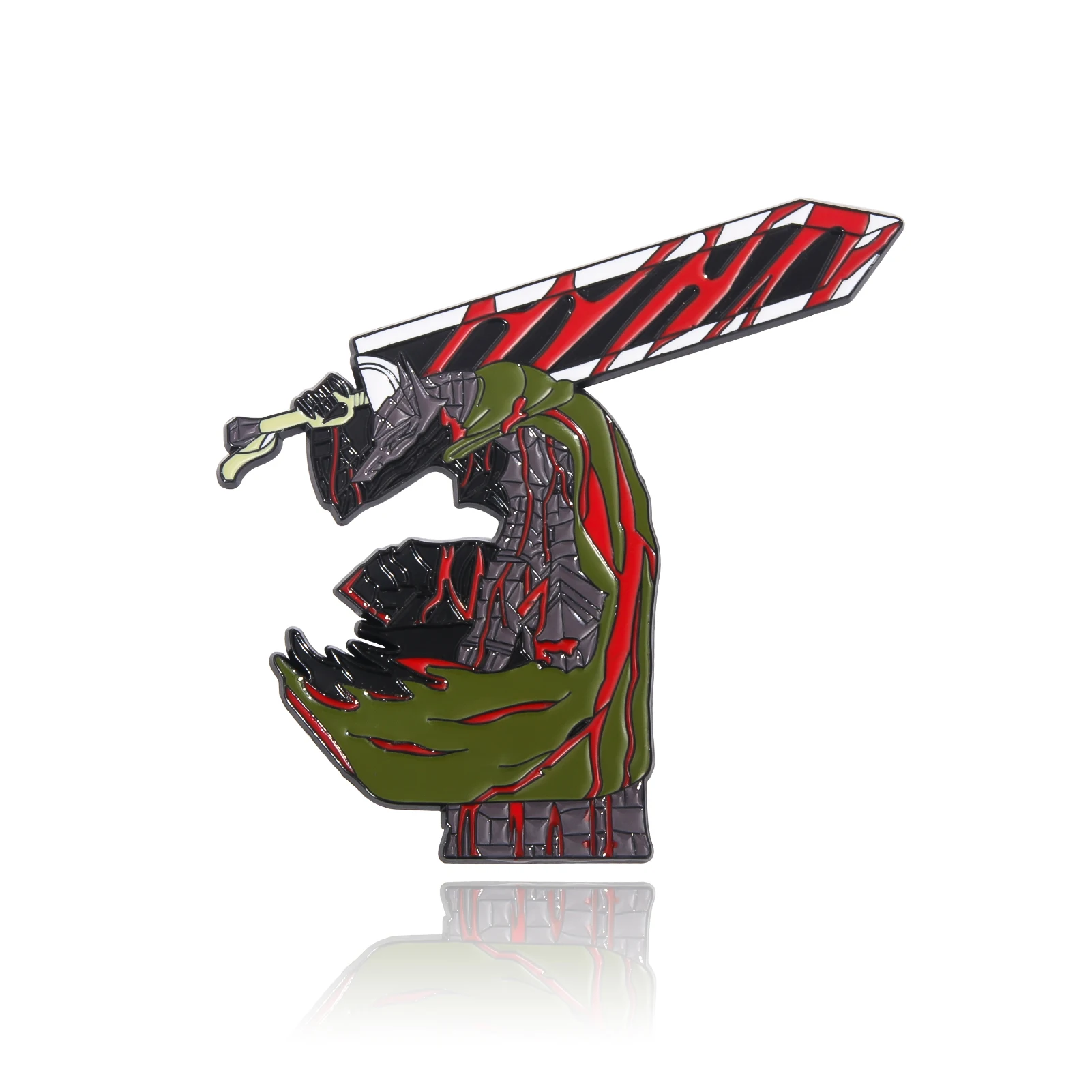 New Style Anime Berserk Metal Enamel Lapel Pin Guts Brooch Plated Alloy Jewelry Accessory for Backpack Clothes Gift