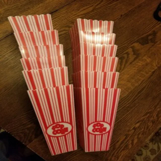 Popcorn Bucket Plastic 3D Custom Logo Printed Paper Popcorn Cup Bucket