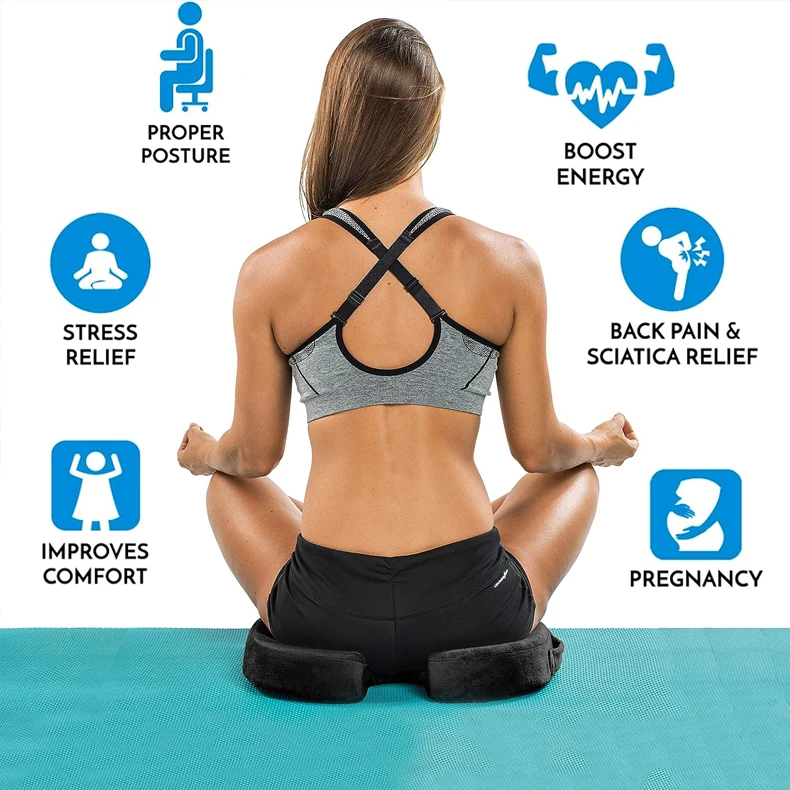 Customized Coccyx Orthopedic Memory Foam Gel Seat Cushion Pain Relief Car Seat Cushion for Long Office Chair