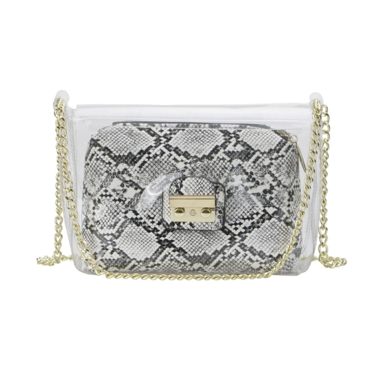 
China Manufacturers High Quality And Practical Portable Fency Snake Printed Women Fashion Bags Handbags 