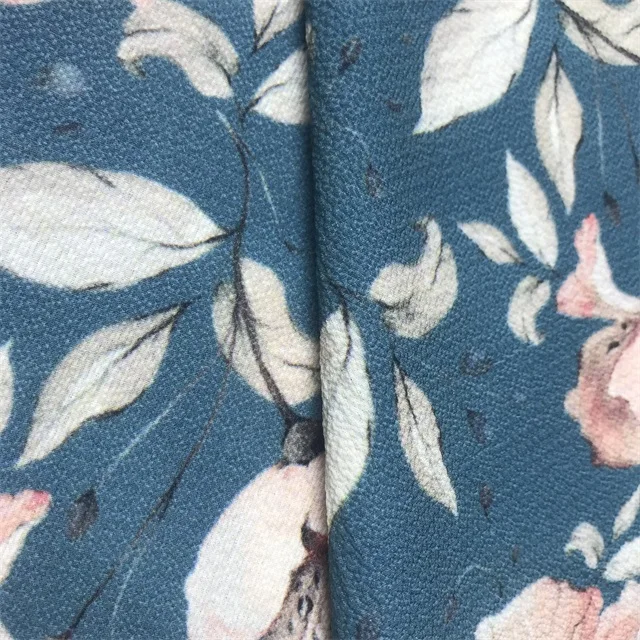 
Cheap polyester seersucker digital printing fabric fashionable flower printing fabric 