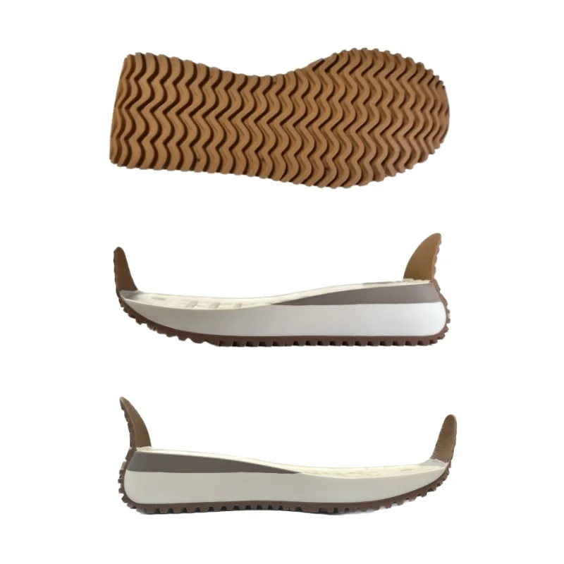 Anti-Slip and Wear-Resistant Casual Shoe Sole  Lightweight foam with Natural Rubber Outsole