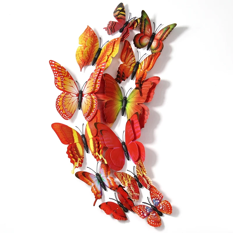 Stereo Simulation Double-layer Butterfly Furniture Decoration 3d Wall Stickers Home Decoration