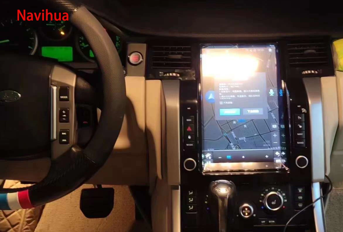 NaviHua New Stereo Multimedia for Tesla Style Land Range Rover Sport 12.1Inch Vertical Screen GPS Navigation Car Radio Upgrade