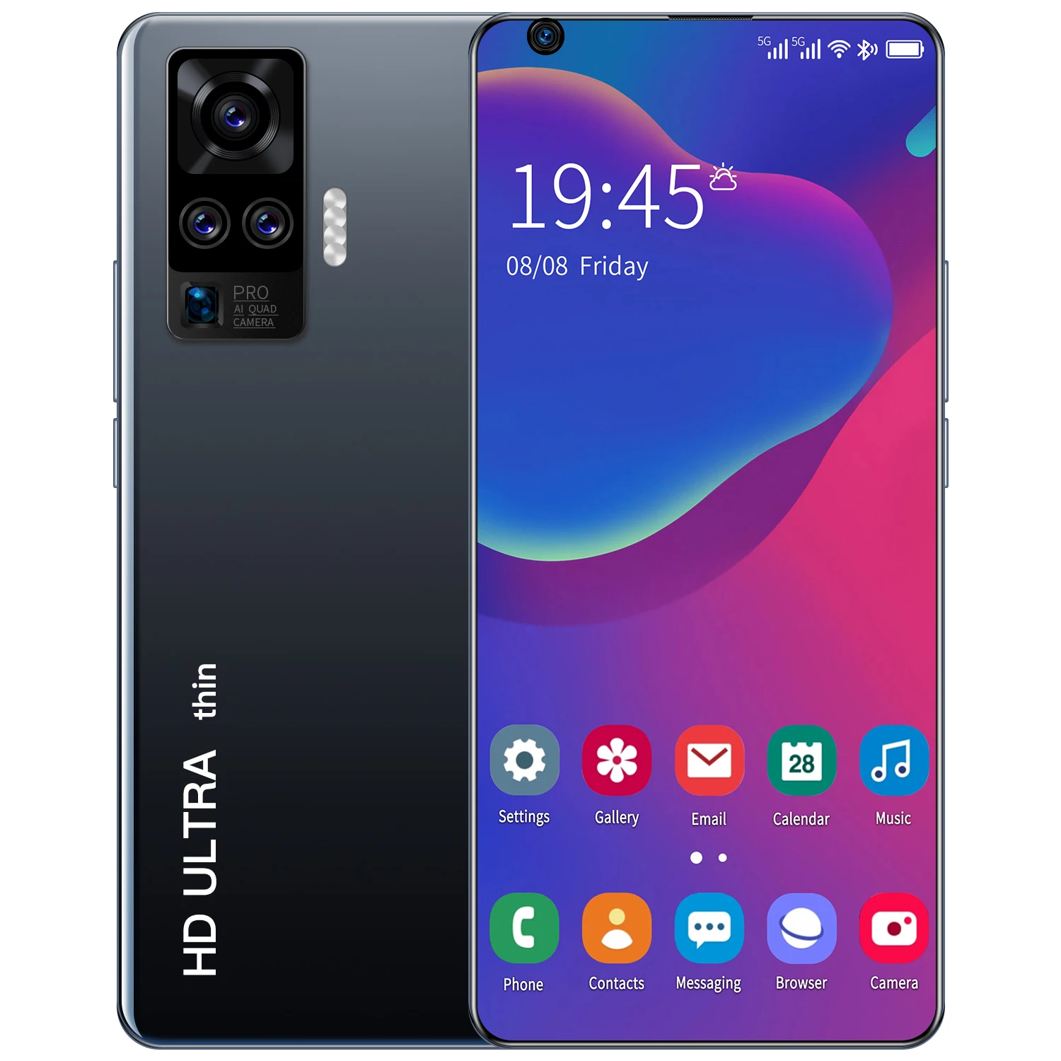 2021 Новая мода X60 Pro 7 2 дюймов MTK6799 Android10.0 смартфонов 12GB + 512GB 5G мобильные телефоны 5600 мАч Power Bank мобильный