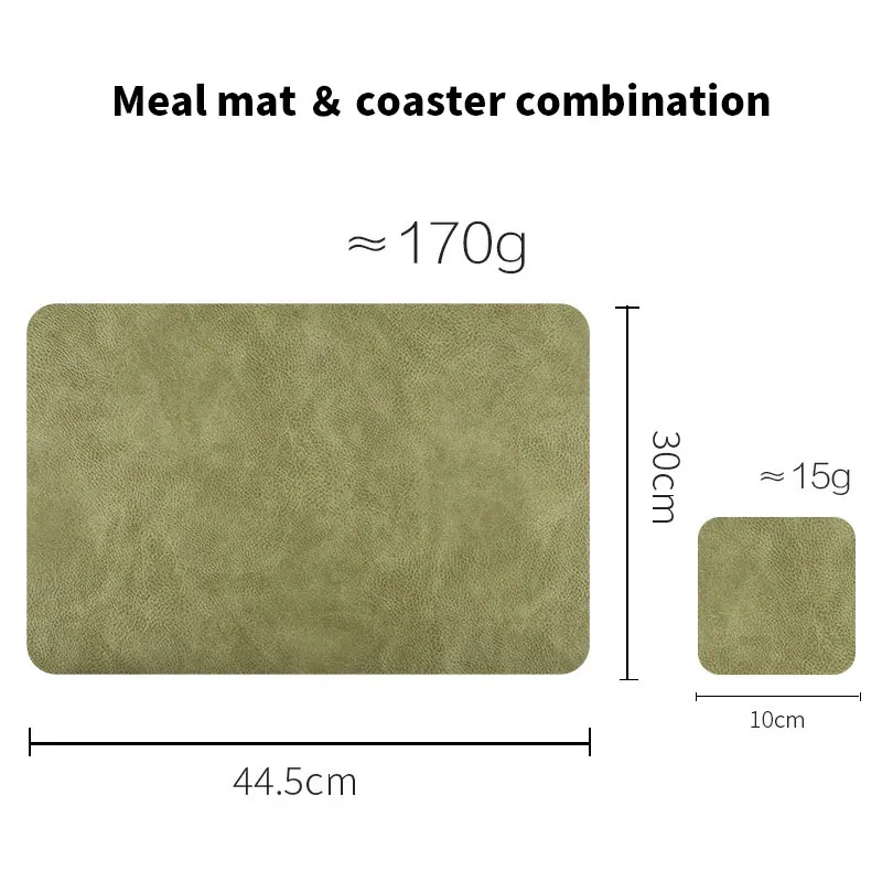 Waterproof Insulation PVC Placemats Tea Table Party Decoration with Synthetic Leather Dining Tablemat