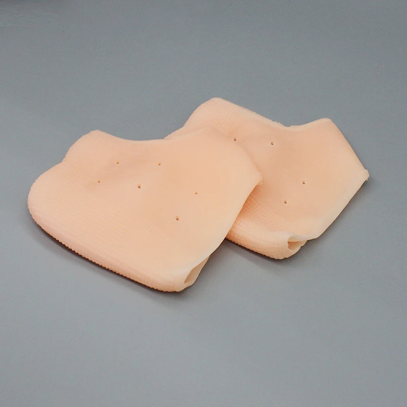 Breathable silicone gel heel cups protector for Cracked heel treatment Moisturizing heel sock Protector