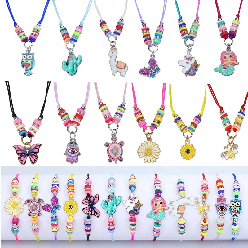 2022 GT pulsera 12pc Women Girl Unicorn Woven Friendship Bracelet Value Set Kids Party Favor Adjustable Bracelet Animal Dog