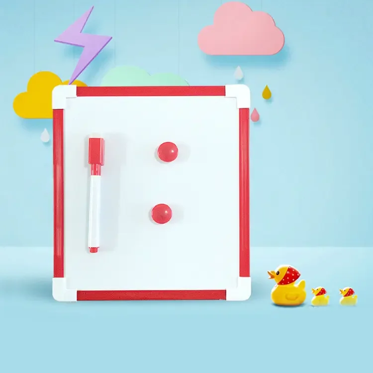 Colorful Plastic Frame Double Sided School Kids Custom Logo Small Size Portable Magnetic Mini Dry Erase Whiteboard