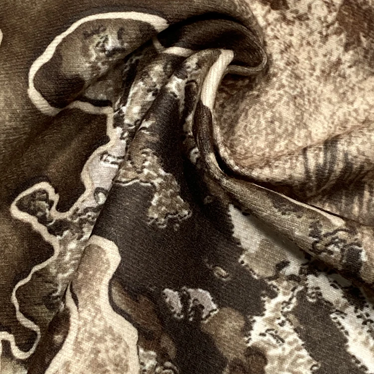 Hunting outdoor island printed fabric 100% polyester suede Feel coated fabric