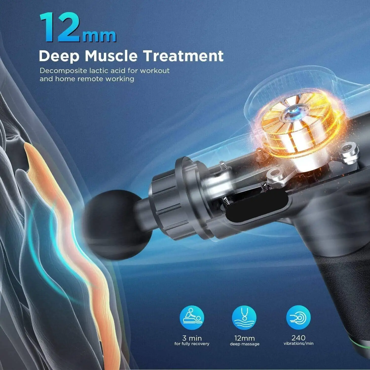 Premium Novel Massage Gun Professional Deep Tissue Handheld Electric Booster Electric Neck Fascia Portable Muscle Massage Gun