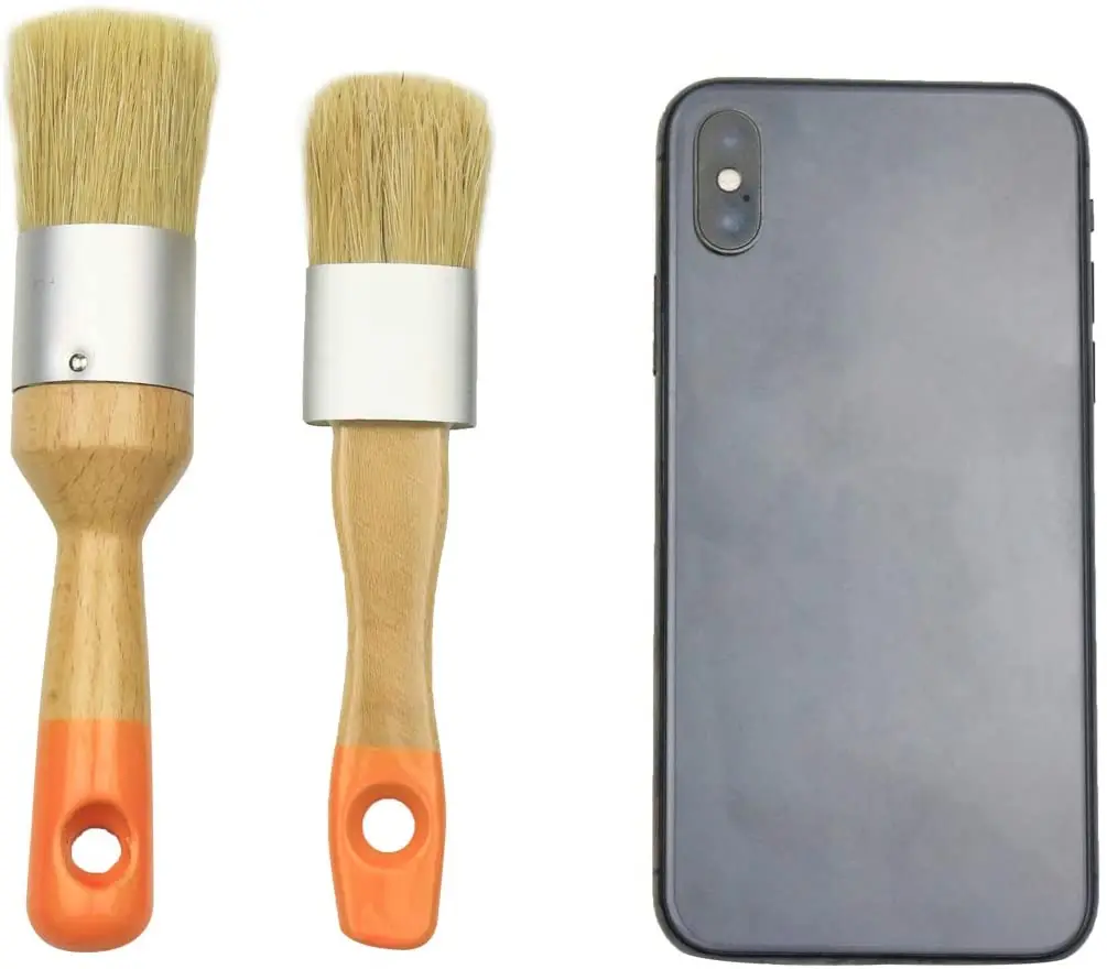 4 pieces of furniture with chalk and wax paint brushes powder brush paintings and small DIY paintings for wooden decorative furn