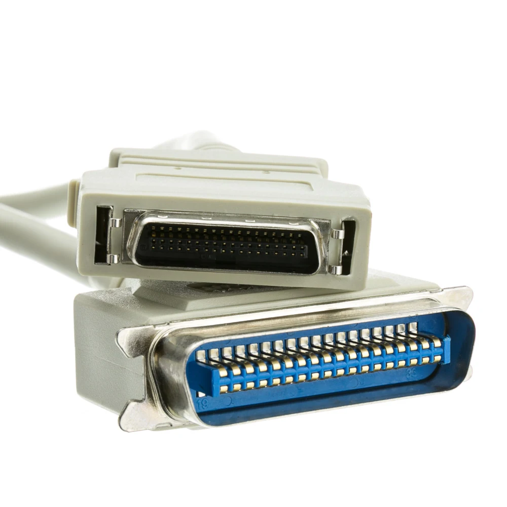 10 foot Bidirectional Printer Cable Centronics 36 (HPCN36) Male to Centronics 36 (CN36) Male, 18 Twisted Pairs, B/C Type